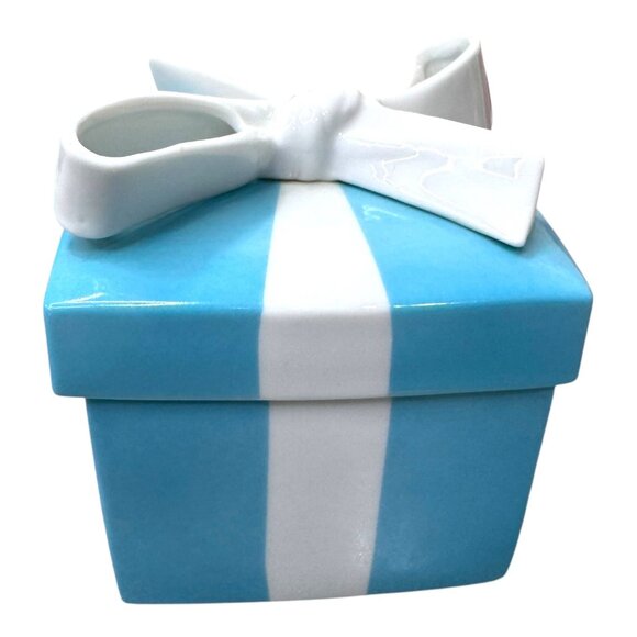 Tiffany & Co Iconic Blue Ceramic Trinket Jewelry Gift Box Decor Collectible 3.5" - Picture 9 of 10